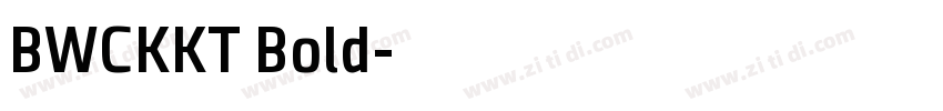 BWCKKT Bold字体转换